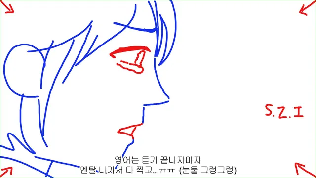 Same profile, the tear falls. S.Z.I.